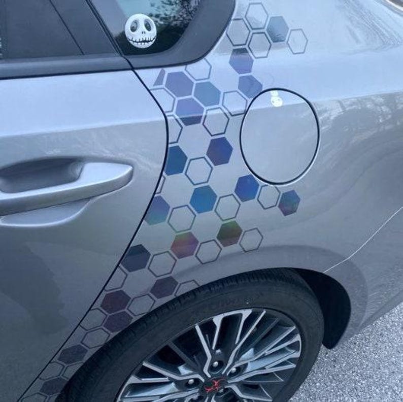 Calcomanía para auto JDM hexagonal/panal de 2 pulgadas/Crea tu propia envoltura para vehículo/Calcomanías para camioneta, auto, SUV/Se adapta a cualquier auto/computadora portátil/computadora de escritorio imagen 7