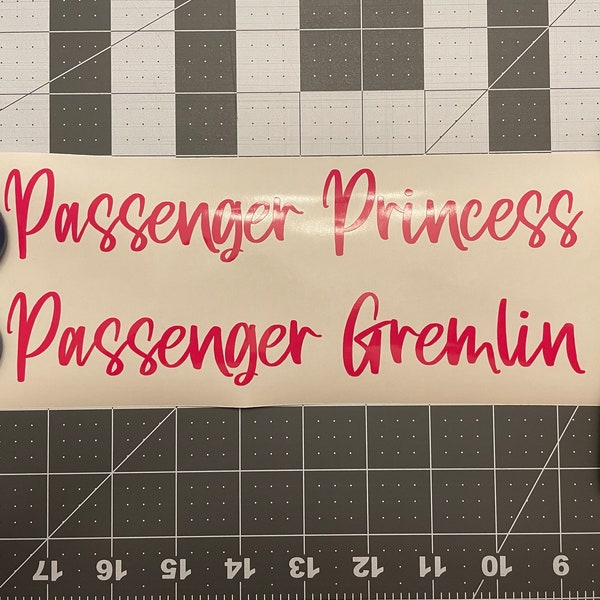 Passenger Princess/Gremlin/Problem Decal