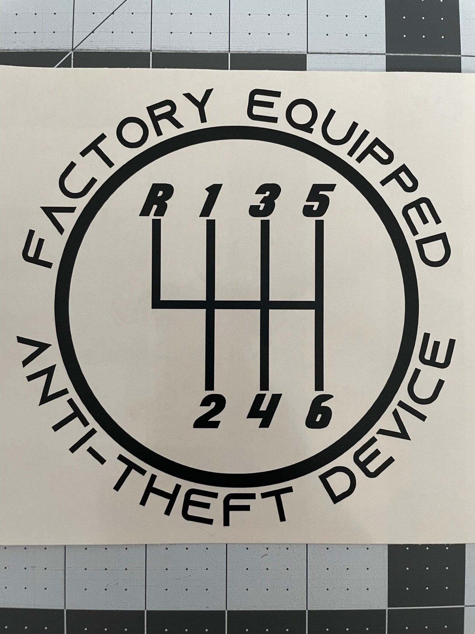 Save the Manuals Shift Pattern Decal customizable Etsy