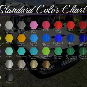 the standard color chart for a truck