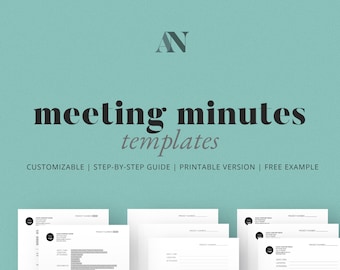 Meeting Minutes Templates Kit for Interior Designers