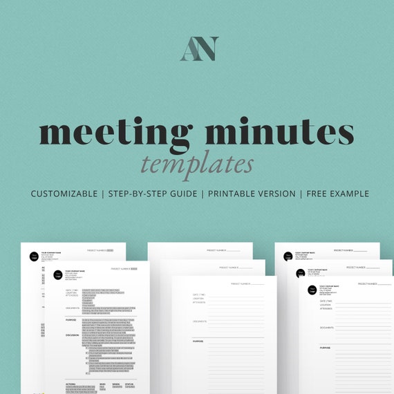 Meeting Minutes Templates Kit for Interior Designers