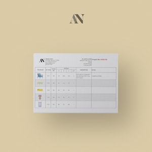 FF&E and Finishes Schedules | Spreadsheets Template - Etsy