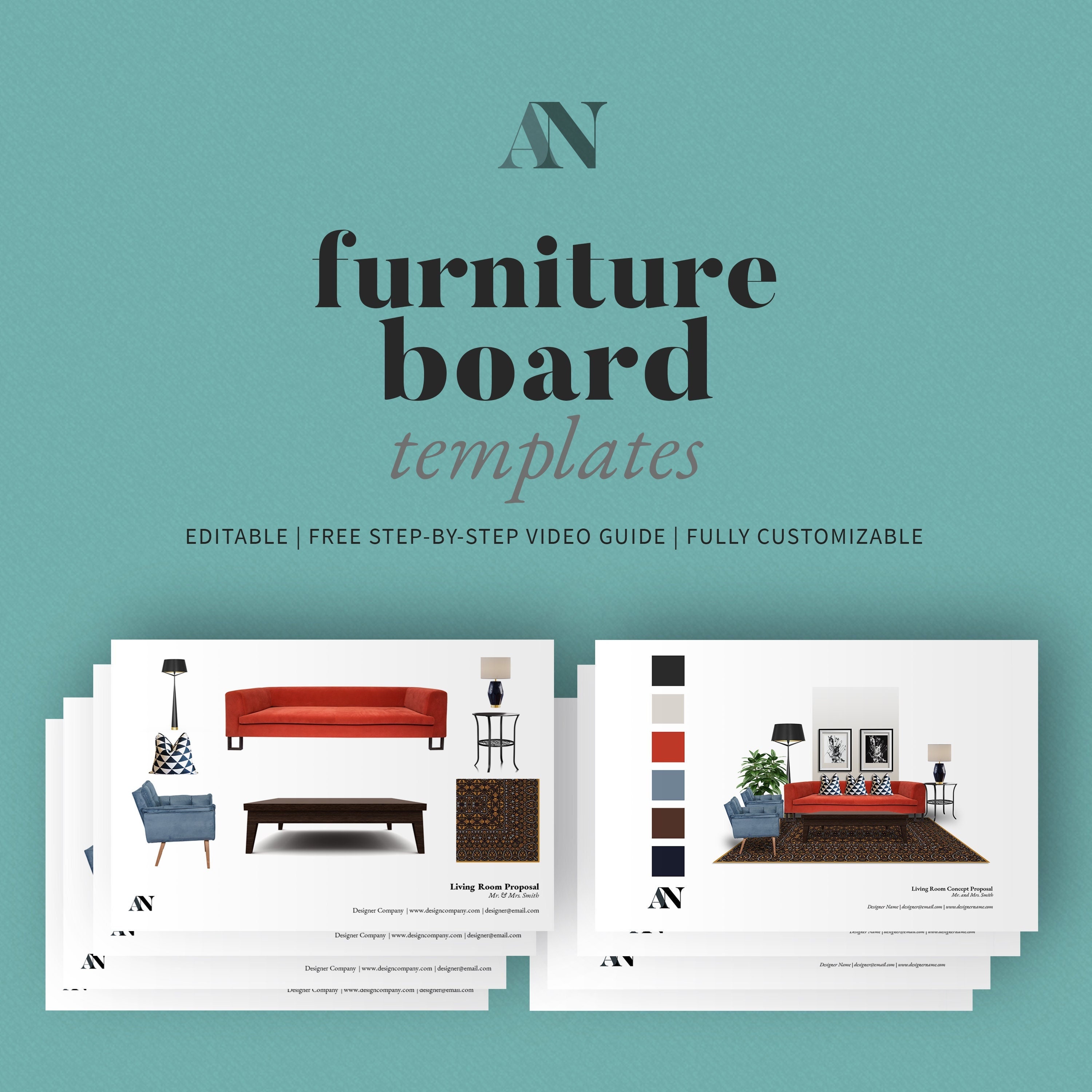 Interior Design Furniture Board Templates pic