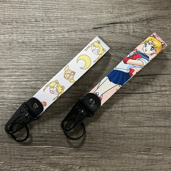 Moon Princess Keychain Lanyard | Wrist Lanyard | Sailor Guardians | Anime Lanyard | Anime Gift | Kawaii Usagi | Comic Con