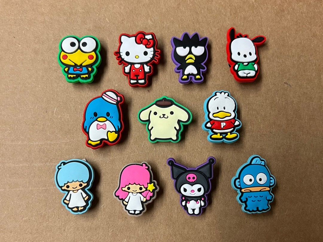 Sanrio Character Shoe Charms Sanrio Jibb Hello Kitty Shoe Charms Pochacco Charm Keroppi Croc Charm My Melody Comic Con Etsy
