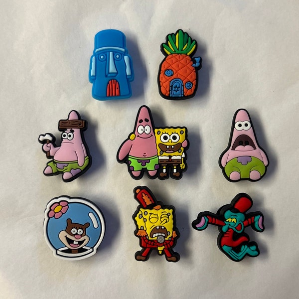 Nick Croc Charm | Cartoon Shoe Charm | Sponge and Patrick | Doodlebob | Animated Shoe Charm | Camp Koral | Sponge Bob Meme | Comic Con