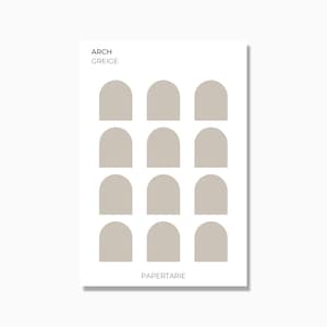 Large Arches | Shape Stickers | Transparent | Glossy | Standard Size | Options