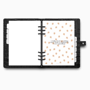 Imprimé | Tableau de bord du planificateur | Duo d&#39;automne | Paire de feuilles mortes et de vélin | A5, A6, personnalisé | Minimal | Esthétique