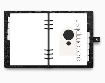 Printed | Planner Dashboard | Accomplish | A5, A6, Personal | Minimal | Premium