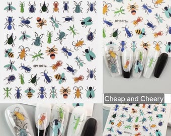 3D Bug and Beetle Nail Stickers - Free gifts with purchas