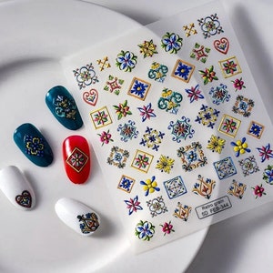 3D Mosaic Nail Stickers - Bohemian Style - free gifts with purchase