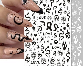 Love Snake Eye Nail Stickers, Easy DIY Manicure (Gifts with Purchase)