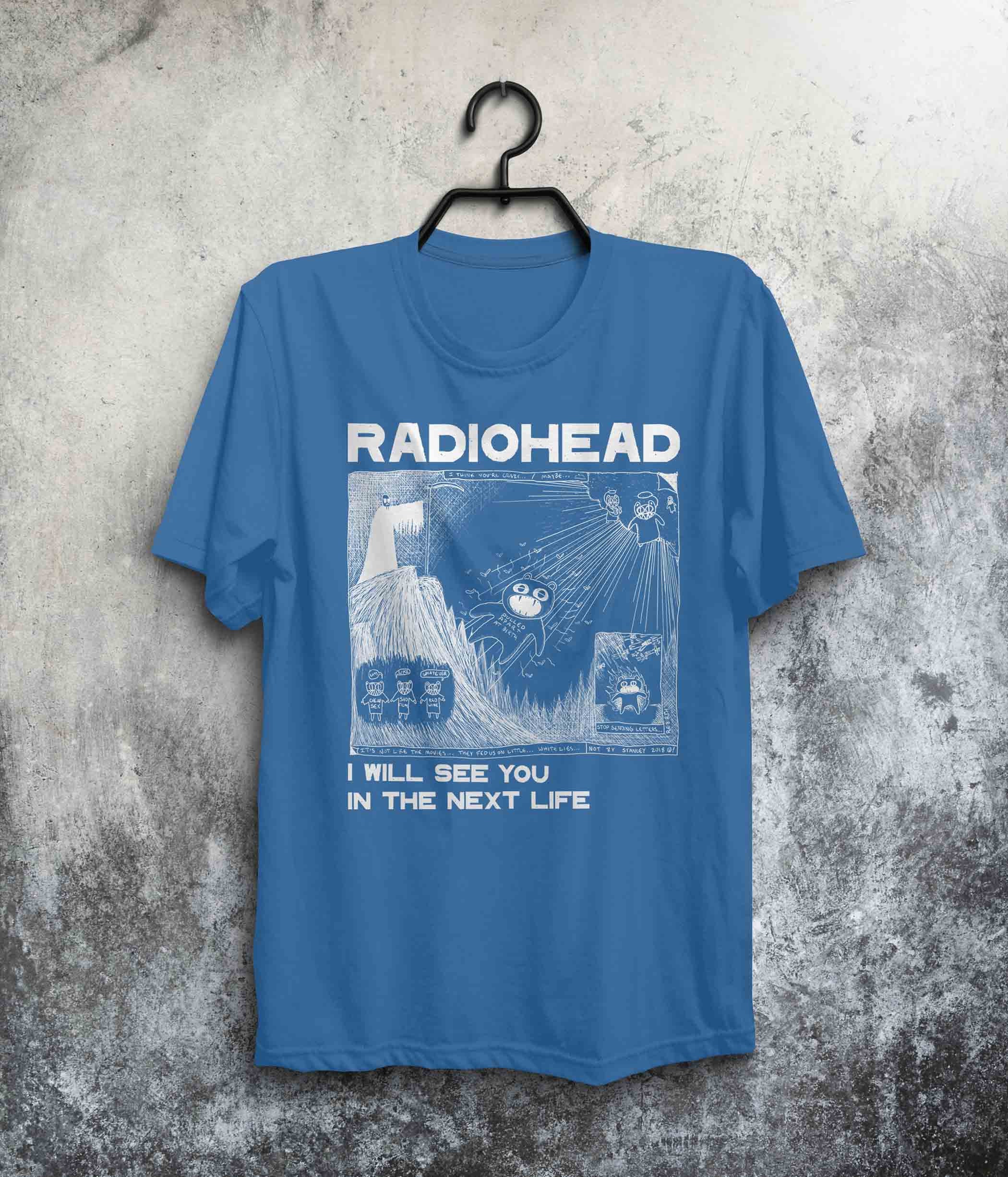 Discover Radiohead , I will see you,Radiohead Kid a Next Life Radiohead T shirt