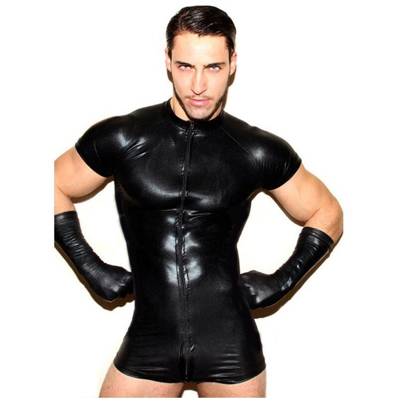 Mens Wet Look Bodysuit / Femboy Lingerie / Sissy Lingerie for Etsy