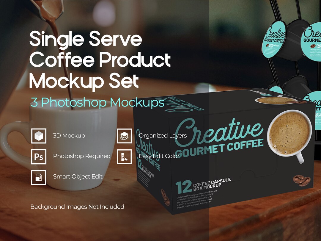 Single Serve Coffee Product Mockup Set Etsy