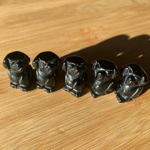 Black Obsidian Mini Puppy Carving / Obsidian Dog / Dog Carving / Mini Carving / Black Dog / Mini Dog Carving / *Intuitively Chosen*