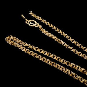Stunning Vintage YSL Gold Tone Chain Necklace