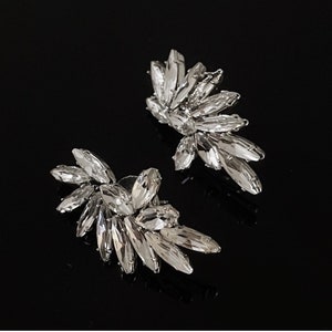 Wunderschöne Vintage Flügel Strass Ohrstecker