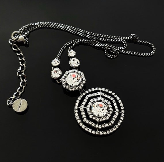 Rare Signed VTG Givenchy Rhinestones Necklace - image 1