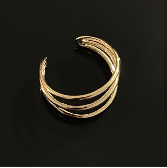 Solid 10K Gold Adjustable Elegant Ring/toe ring - image 1