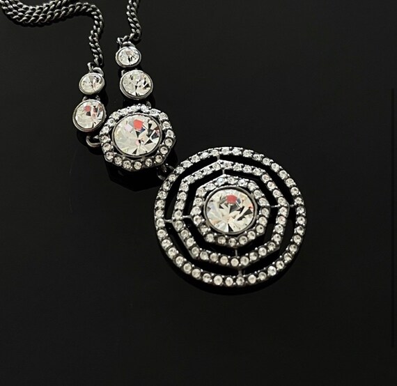 Rare Signed VTG Givenchy Rhinestones Necklace - image 2