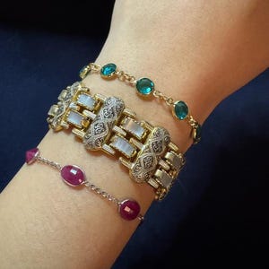 Unique Vintage Damascene Chain Bracelet