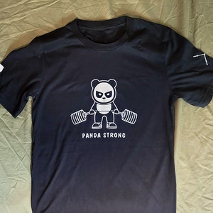 Panda Strong Deadlift Gym T-Shirt fitness powerlifting strongman Weightlifting