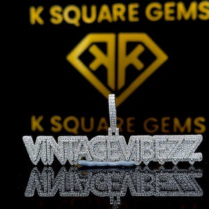Pingente de Hip Hop com Letra Personalizada, Personalize Seu Nome de Sorte, Pingente de Número de Hip Hop Masculino, Pingente de Moissanite, Joias de Hip Hop Ice Out