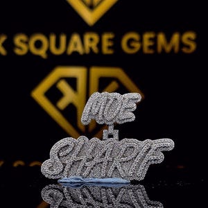 Pingente de carta personalizada de hip hop, personalizado sua letra da sorte, pingente de número de hip hop masculino, pingente de moissanite, joias de hip hop com gelo
