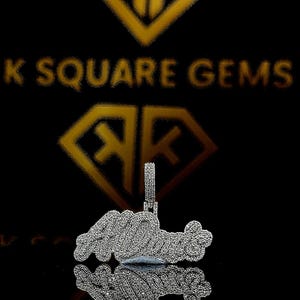 Pingente de letra hip hop personalizado, personalize sua letra da sorte, pingente pequeno de número hip hop, pingente de moissanita, joias hip hop Ice Out
