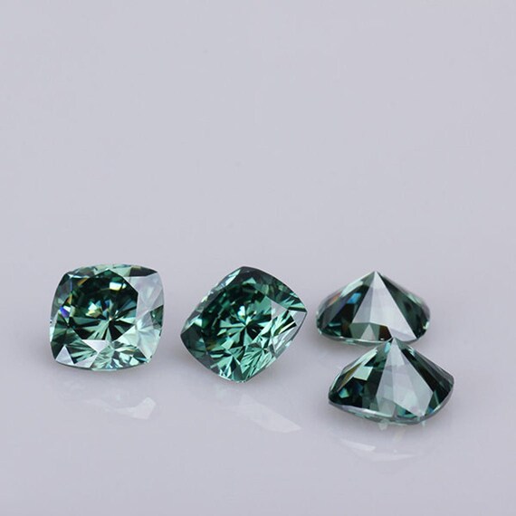 Dunkelgrüner Moissanit Edelstein 1-2 Karat - Laborgezüchtet Mit VVS1 Klarheit