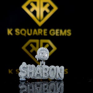 Pingente de carta personalizada de hip hop, personalizado sua letra da sorte, pingente de número de hip hop masculino, pingente de moissanite, joias de hip hop com gelo
