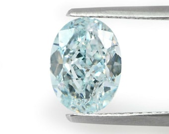 Light Blue Color Oval Cut 1.00 CT to 7.00 CT Loose Moissanite, Use For Making Ring-Pendant, Collection Blue Fancy cut, Wholesale Price VVS1