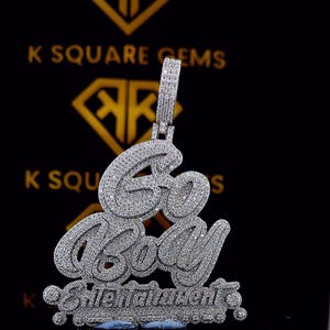 Pingente de número personalizado de hip hop, personalizado sua letra da sorte, pingente de número de hip hop masculino, pingente de moissanite, joias de hip hop com gelo