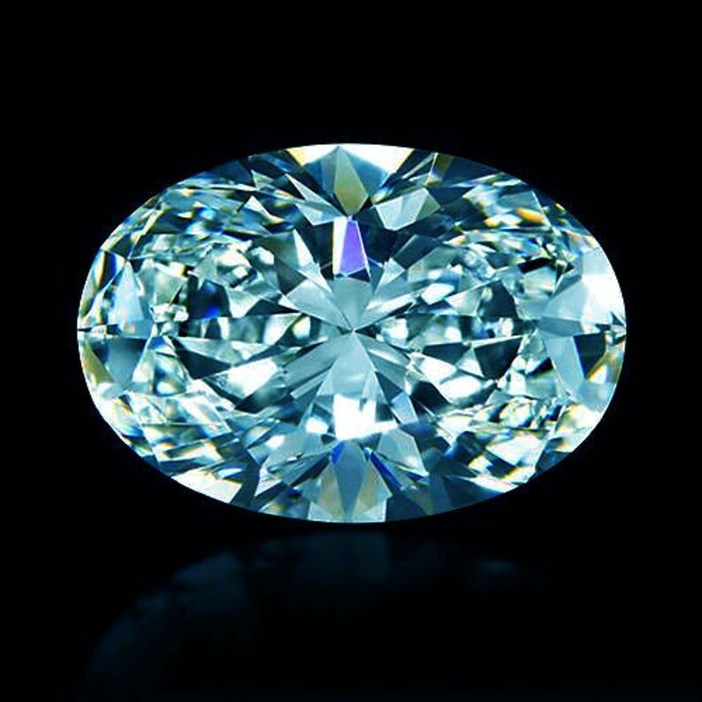 Oval Cut 1.00 CT to 3.00 CT Loose Moissanite Blue Moissanite, Oval Blue Color for making Ring-Pendant, Collection Blue Fancy cut