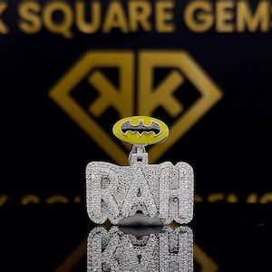 Pingente de número personalizado de hip hop, personalizado sua letra da sorte, pingente de número de hip hop masculino, pingente de moissanite, joias de hip hop com gelo