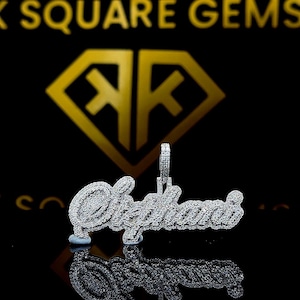 Pingente de Hip Hop com Letra Personalizada, Personalize Sua Letra da Sorte, Pingente de Número de Hip Hop Masculino, Pingente de Moissanite, Joias de Hip Hop Ice Out