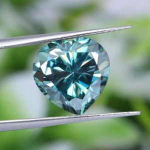 Heart Cut Moissanite | Blue Color Moissanite | VVS1 Clarity Excellent | Loose Moissanite For Engagement Ring | Wedding Ring | 1 To 5 Carat