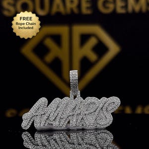 Custom Moissanite Number Pendant: Iced Out Hip Hop Jewelry