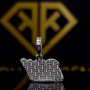 Custom Moissanite Letter Pendant: Sterling Silver Hip Hop Jewelry image 5