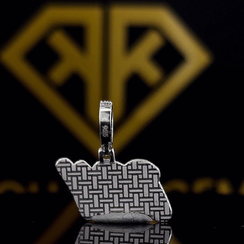 Custom Moissanite Letter Pendant: Sterling Silver Hip Hop Jewelry image 5