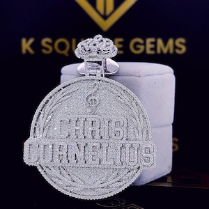 Colgante de letra de palabra 3D, colgante de letra personalizado, colgante personalizado, colgante de letra mayúscula, colgante de rapero, joyería de hip hop, plata de ley 925