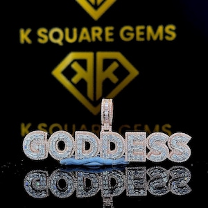 Pingente de hip hop personalizado, letra personalizada, pingente redondo brilhante de moissanite com corte baguete e glacê, banhado a ouro rosa, pingente de hip hop masculino