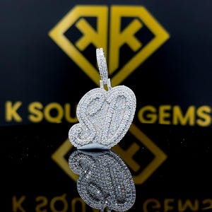 Benutzerdefinierte Buchstabe Hip Hop Anhänger, Charm Anhänger, Herren Hip Hop Namen Anhänger, Moissanite Anhänger, Ice Out Hip Hop Schmuck, 925 Sterling Silber