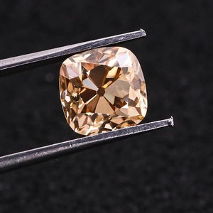 Champagne Color Old Mine Cushion Cut Loose Moissanite, Unique Moissanite Use for Engagement Ring and Pendant, Wholesale Price