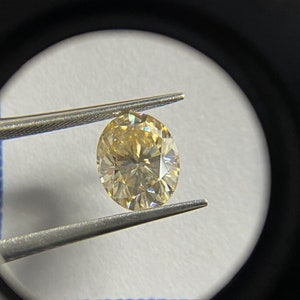 Yellow Oval Cut Moissanite: 1-3 CT Loose Gemstone