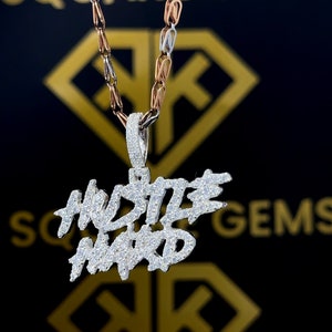 VVS Moissanite Benutzerdefinierte Buchstabe Anhänger, Benutzerdefinierte Buchstabe VVS Moissanite Anhänger, Silber Hip Hop VVS Moissanite Anhänger, Benutzerdefinierte Moissanite Anhänger