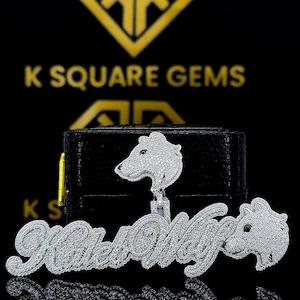Pingente de Hip Hop com Letra Personalizada, Personalize Seu Nome de Sorte, Pingente de Número de Hip Hop Masculino, Pingente de Moissanite, Joias de Hip Hop Ice Out, Prata 925