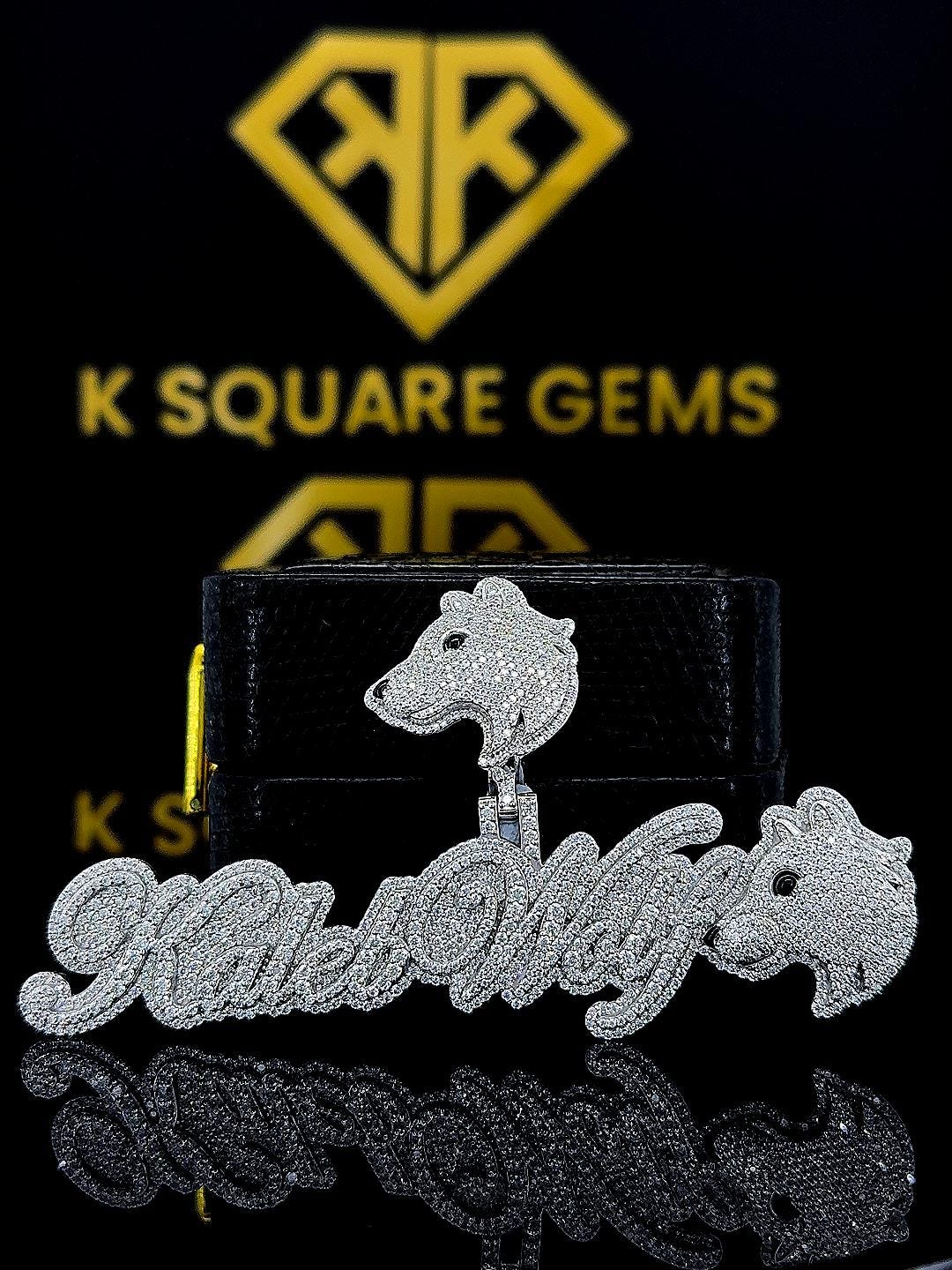 Custom Moissanite Hip Hop Pendant: Sterling Silver Iced Out Name Necklace